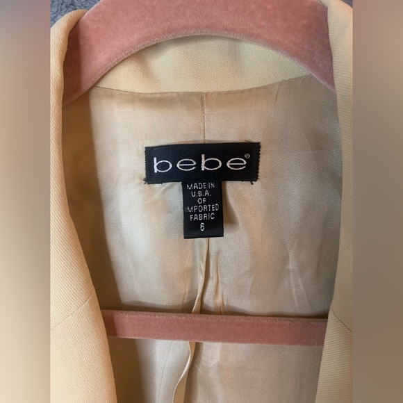 Bebe women’s blazer cream colored size 6 - Picture 3 of 4
